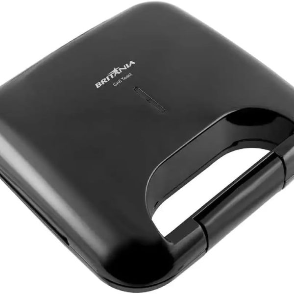 Britânia Grill, Toast Bgr01p, 750W, Preto, 110v, sanduicheira Plástico e Alumínio