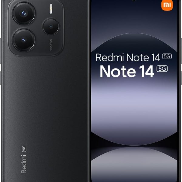 Smartphone Xiaomi Redmi Note 14 5G NFC Midnight Black (Preto) 8GB RAM 256GB ROM