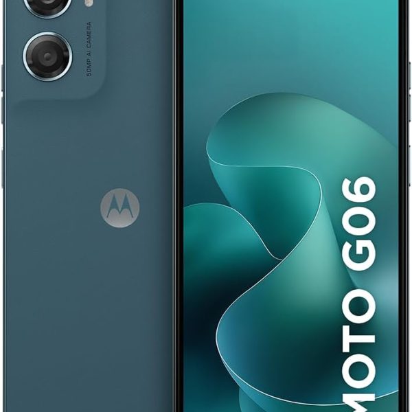 Smartphone Motorola Moto g06-128GB 4GB RAM + 8GB Ram Boost e Camera 50MP com AI Bateria de 5200 mAh Tela 6.9" - Azul Marinho