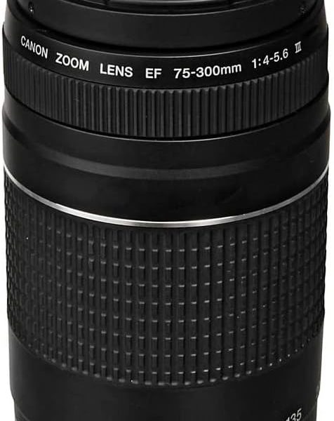Lente EF 75-300mm f/4-5.6 III, Canon, Preto
