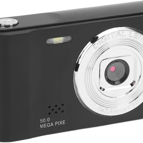 Câmera Digital 4K 50MP com Zoom 8× tela de 2,3'', Filmadora HD para Vídeo, Vlog e Fotografia | Autofoco, Tela LCD Flip, Sensor CMOS Compacta