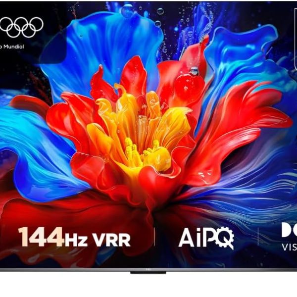 Smart TV TCL 65 Polegadas QLED 4K P8K WiFi Bluetooth Google TV 144Hz HDR10+ Dolby Atmos Vision 65P8K