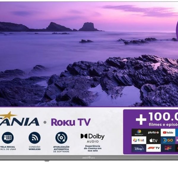 Smart TV 40" Britânia Roku TV HDR10 Dolby Audio B40CRA