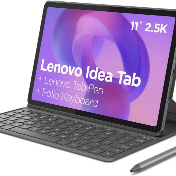 Tablet Lenovo Idea Tab Octa Core 8GB RAMB 128GB Com Capa Teclado e Caneta - ZAFR0857BR Luna Grey
