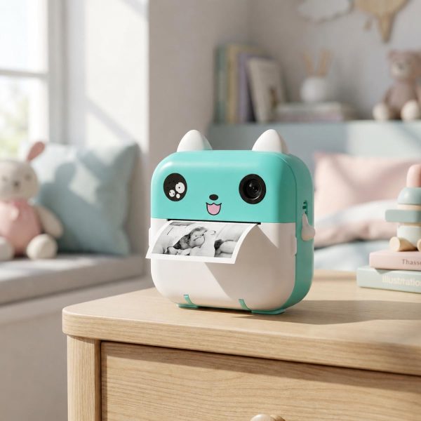 Câmera Infantil Digital Impressão Instantânea Térmica Tela 2 Polegadas azul