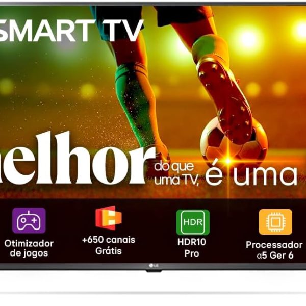 Smart TV 43" LG Full HD 43LR6700 Processador α5 Ger6 AI Alexa integrado LG Channels webOS 23 compatível com Controle Smart Magic