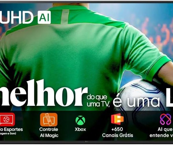 Smart TV 4K 55" LG UHD 55UA85 Processador α7 AI Ger8 4K Super Upscaling Google Cast Alexa Integrado Controle AI Smart Magic WebOS 25