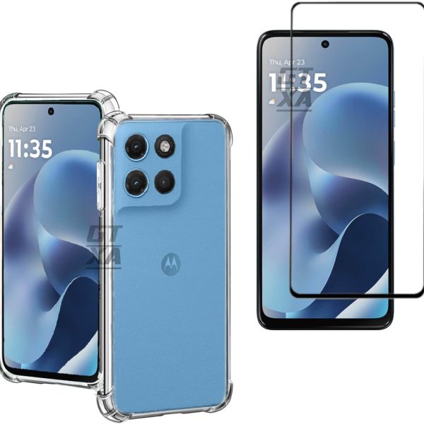 Kit Capa e Película Para Motorola Moto G17
