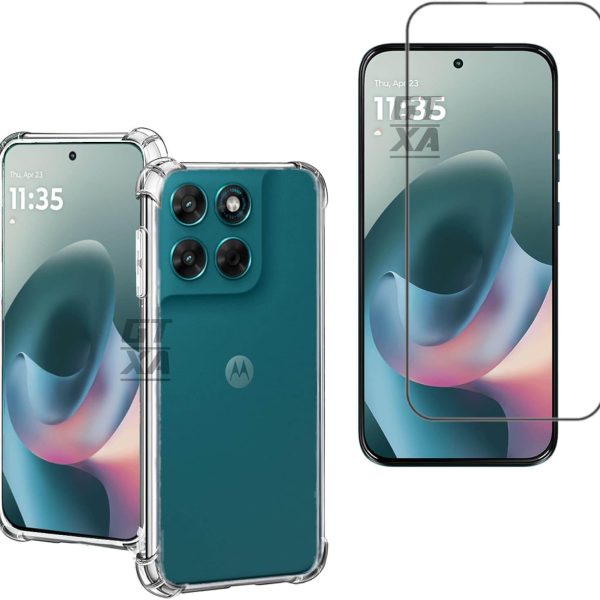 Kit Capa e Película Para Motorola Moto G77