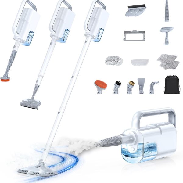 LABIGO Mop A Vapor 10 Em 1 Com Vaporizador Portátil Destacável, Reservatório De 350 Ml, Aquecimento Em 10 Segundos, Limpador A Vapor De 120 °C, Controle De 3 Níveis E Cabeça Giratória Limpeza De Pisos