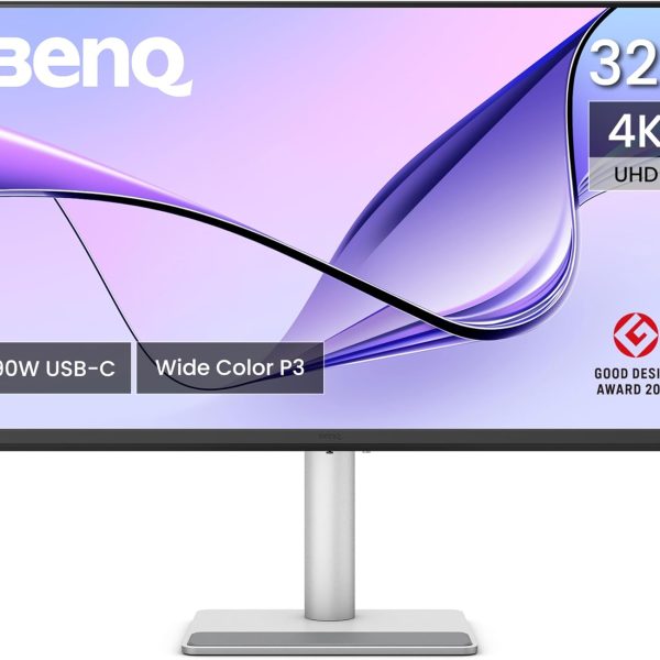 Monitor BenQ 32" MA320U 4K para Macbook® Pro/Air, 2 x USB-C, fonte 90W para carregar a bateria dos seus dispositivos