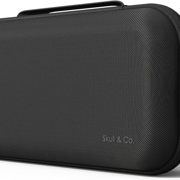 Skull & Co. Maxcarry Case for Steam Deck, ROG Ally/Ally X & Other Gaming Handheld: Portable Hard Shell Protective Travel Carrying Case With Storage for GripCase SD, GripCase Ally & Accessories- Black