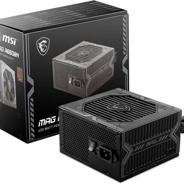 Fonte de Alimentação MSI MAG A650BN - 650W, 80 Plus, Bronze, PFC Ativo