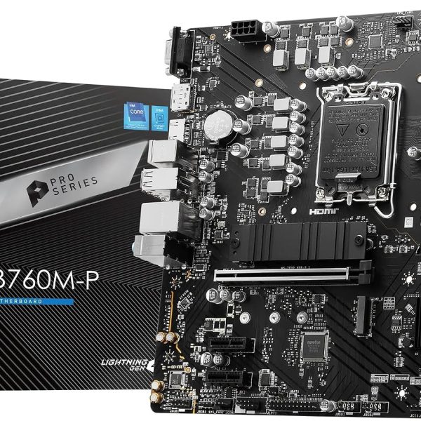 Placa Mãe MSI PRO B760M-P (LGA 1700/4xDDR5/HDMI/DP/VGA/M.2/USB 3.2)